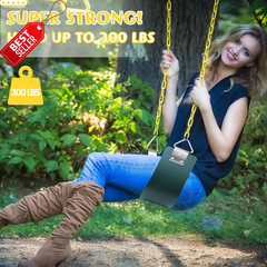 Swing Seat 30in Metal Triangle Ring Heavy Duty 300lb Outdoor Green – US