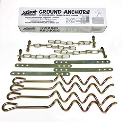 Metal Ground Anchor Kit – 4pcs Auger-Style 12 3/4″ ea. All Hardware Included….