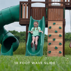 Skyfort III Cedar Swing Set with Tube Slide