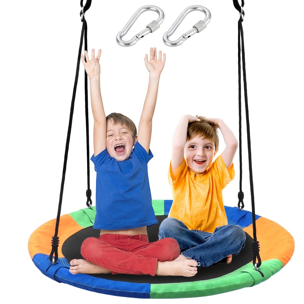 Saucer Tree Swing Seat for Kids 40 Inch Outdoor Round Tree Swing for Children…