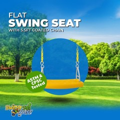SWING SET STUFF INC. FLAT SEAT WITH 5.5 FT. COATED CHAIN YELLOW playground 0310