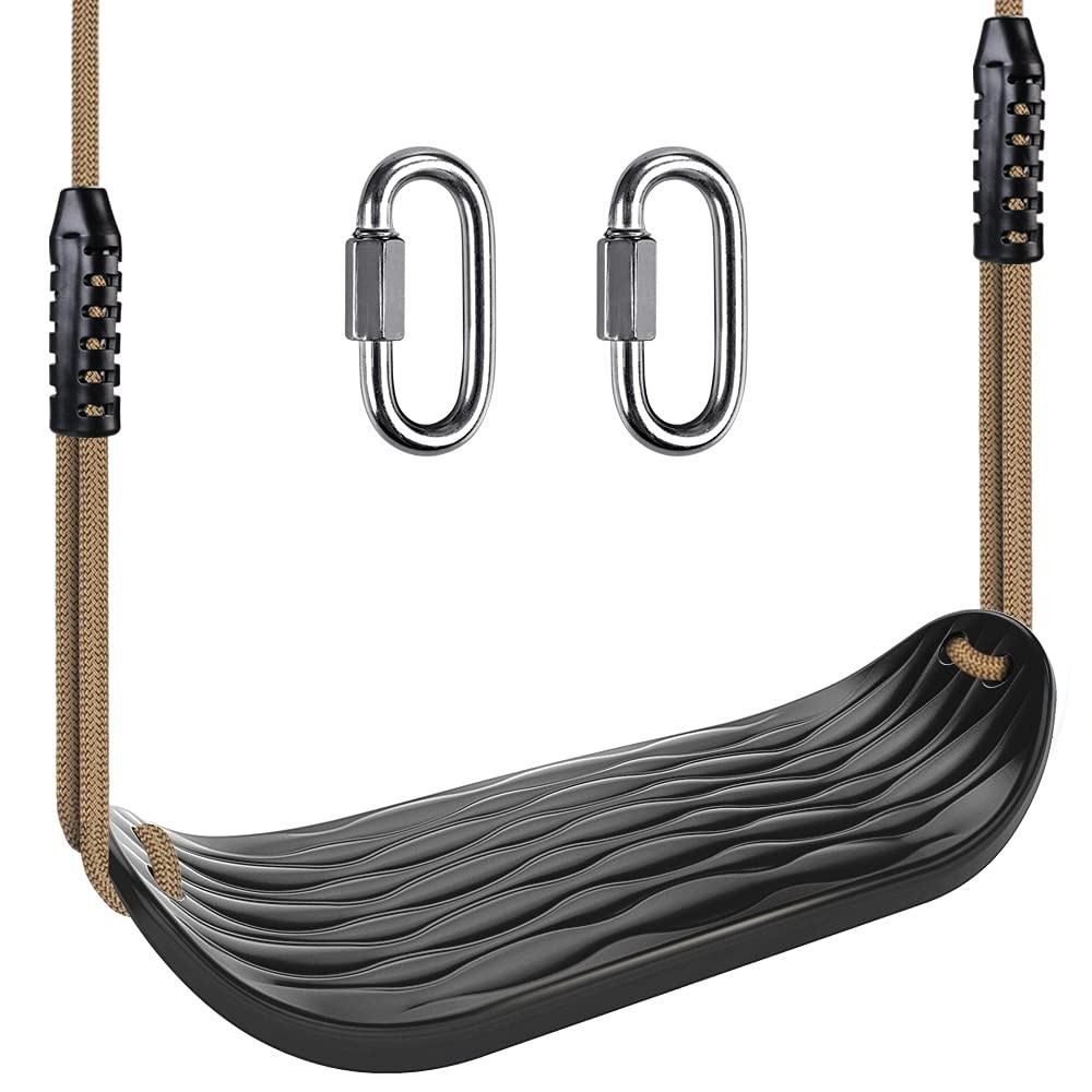 SELEWARE Plastic Swing Seat, Non Slip Tree Set with Black, 1 Pack