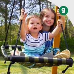 Gorilla Playsets 04-0030-Bk/G/Bk Chill N Swing Nylon Rope Nylon Multi-Child