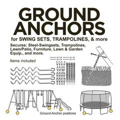 Metal Ground Anchor Kit – 4pcs Auger-Style 12 3/4″ ea. All Hardware Bronze