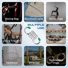 2Pack Premium Porch Swing Springs (Silver Small),1300lb Heavy Duty Springs, R…