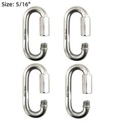 5/16 Inch M8 Quick Link Chain Connector 4PCS 316 Stainless Steel Quick Links