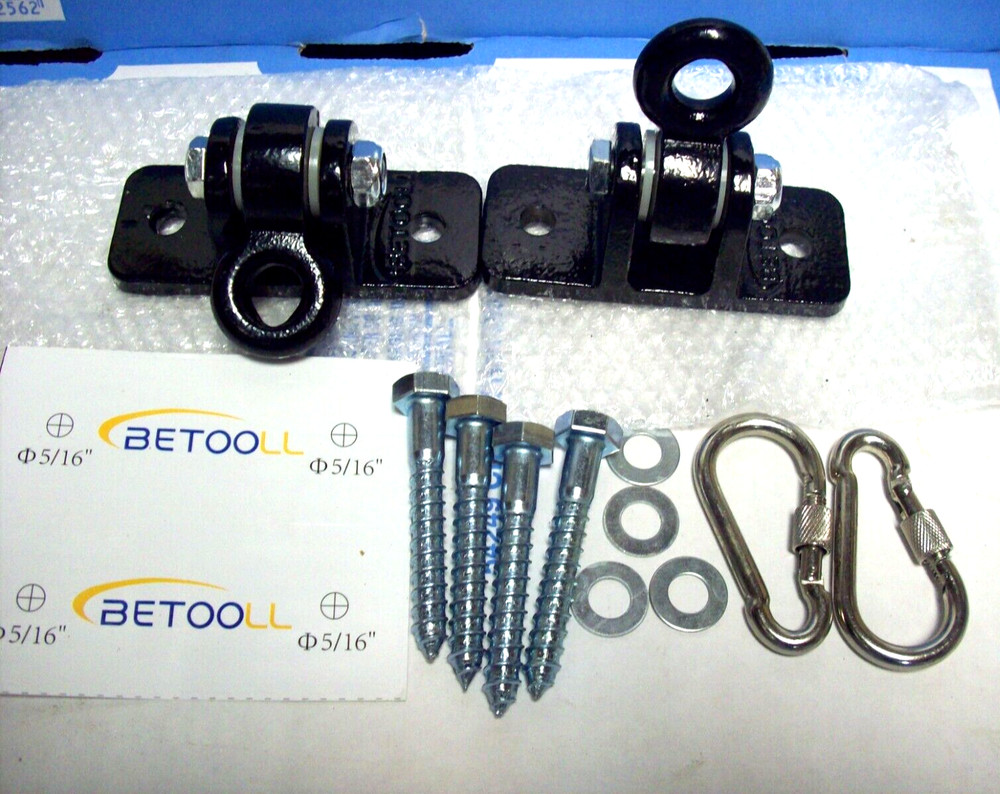 Heavy Duty Swing Hangers 2400 lb Indoor Outdoor & Hanging Snap Hooks Tool