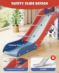 Toddler Slide,13 in 1 Kids Slide for Toddlers, New Upgrade with Golf Set, Basket