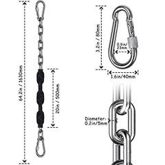 2 Stainless Steel Chains (64 “), 4 Quick Connection Buckles, Never Rust Swing…