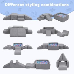 Climbing Blocks Soft Foam Toddlers Indoor Play Set Ball Pit Kids