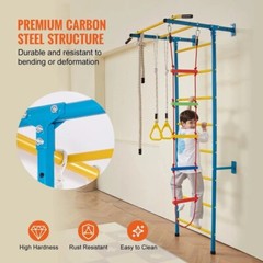 5 in 1 Kids Indoor Gym Playground Swedish Wall Ladder Children Home Climbing Gym
