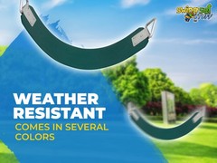 SWING SET STUFF COMMERCIAL RUBBER BELT SEAT GREEN playground wood accessory 0124