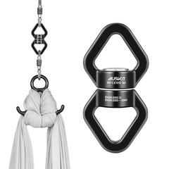 , Black Swing Swivel, 30 KN Safest Rotational Device Hanging Accessory