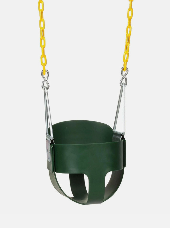 Eastern Jungle Gym Green Full Bucket Toddler Baby Swing Yellow Chains New