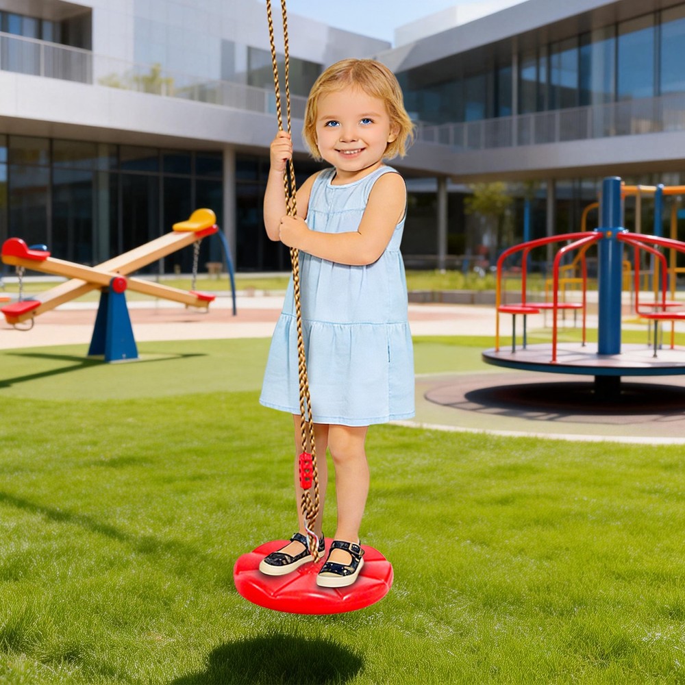 Outdoor Hanging Disc Swing, Hanging Disc Swing for Playground Garden 60kg/132lbs
