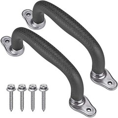 Black Playground Safety Handles, Non-Slip Kids Playground Grab Black (2 Pack)