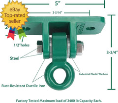 Heavy Duty Swing Hanger Set 10000 Lb Capacity for Indoor Outdoor Playground