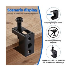 100pcs Spring Steel Beam Clamps 1/4″-20 Metal Beam Hangers Bolt on Clamp for …