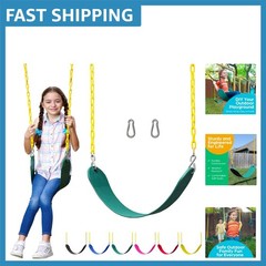 Upgrade Your Swing Set: Heavy Duty Green Swing Seat with Safety Features, 1 Pack