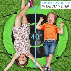SereneLife Saucer Swing with Tree Hang Kit, 40” Outdoor 40″ Saucer, Green