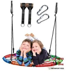 Spider Web Tree Swing Gift – 40 in Multicolor Multicolor Spider Web Tree Swing