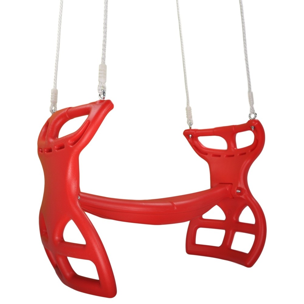 SWING SET STUFF GLIDER WITH ROPE RED playground seat accessory outdoor 0035