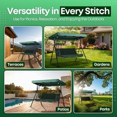 Replacement Canopy for 2 Seat Outdoor Swing 75 inch x 52 inch Swing Canopy