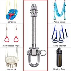 Set of 2 Heavy Duty Swing Hanger 1800LB Capacity, M10 x 9.3″ Swing Bolts, Sta…
