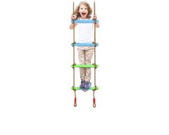 RAINBOW CRAFT 6.6FT CLIMBING ROPE LADDER NINJA LADDER FOR KIDS – NEW