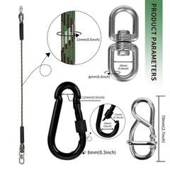 5.6Ft(67″) Heavy Duty Tree Swing Rope Hammock,Tree Swings Hanging Strap,Adjus…