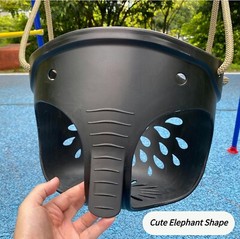 Heavy-Duty High Back Full Bucket Toddler Swing Seat with Locking Carabiners a…