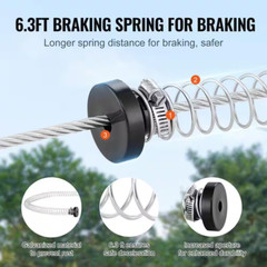 Zipline Kit for Kids and Adult Backyard Outdoor Quick Setup Zipline 60 Ft.