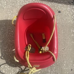 Used Little Tikes Highback Plastic Toddler Swing Red