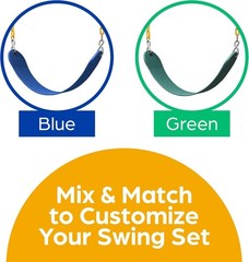 Pinch-Free Blue Swing Seat Replacement Kit for Safe Outdoor Play – 2 Pack