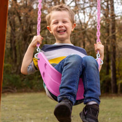 Extreme-Duty Cotton Candy Belt Swing with Pink Chains