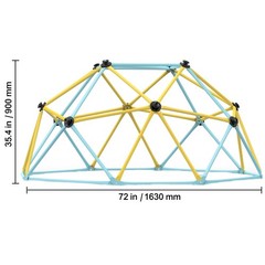 Uimoso Climbing Dome 6FT Geometric Dome Climber Jungle Gym for Kids 3-9 Years