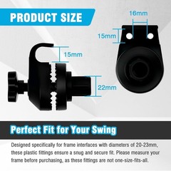 2Pcs Swing Canopy Replacement Parts Porch Patio Outdoor Swing Frame Plastic
