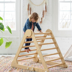Learn ‘N Climb Foldable Wooden Climbing Triangle, Wood Climbing Gym for Toddlers