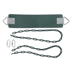 Outdoor EVA Soft Board Swing With Coated Chains Dark Green Easy To Install IQAK