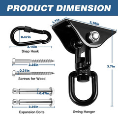 Swing Hangers for Wooden Concrete Swing Set, Heavy Duty 1200 Lb Capacity Stainle