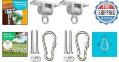 Quiet Heavy Duty Swing Hangers – 2 Pack Indoor/Outdoor for Aerial Yoga & Play