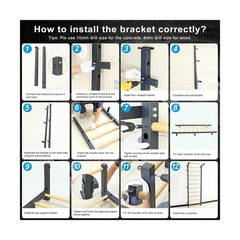 Swedish Stall Bars 2″x2″ with 1″ Holes, Wall Mounted Wood Gym Ladder for Susp…