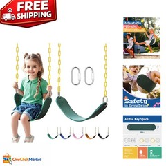 Kids Outdoor Swing Seat – Supports 330 lbs with 66″ Rust-Resistant Chains