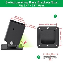 Heavy-Duty Swing Set Brackets, A-Frame Swing Set Hardware Kit, 2 End Brackets…
