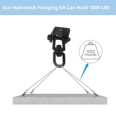 Hammock Hanging Kit 360° Rotating Hanging Chair Hardware 1000 lb Capacity