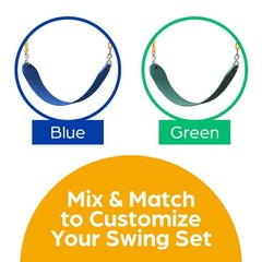 Swings for Outdoor Swing Set – Pack of 2 Swing Seat Replacement Kits with Heavy