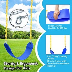 2Pack Swing for Outdoor Swing Set, Swing Seat with 66″ Heavy Duty Chains, 4 Snap