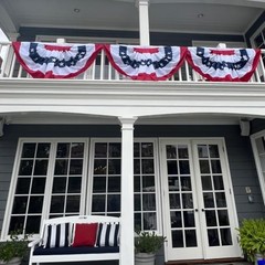 5 Packs American Bunting Flags Outdoor 3×6 5 pcs-3×6 buntings(Not Embroidered)