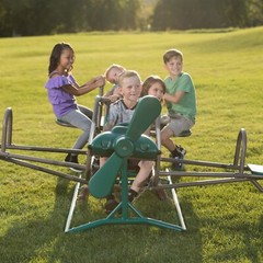 Lifetime Ace Flyer 90135 Earth Tone Airplane Teeter Totter Double Play Seesaw