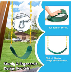 2PCS Heavy Duty Swing Seat with 66″ Chain New in Box